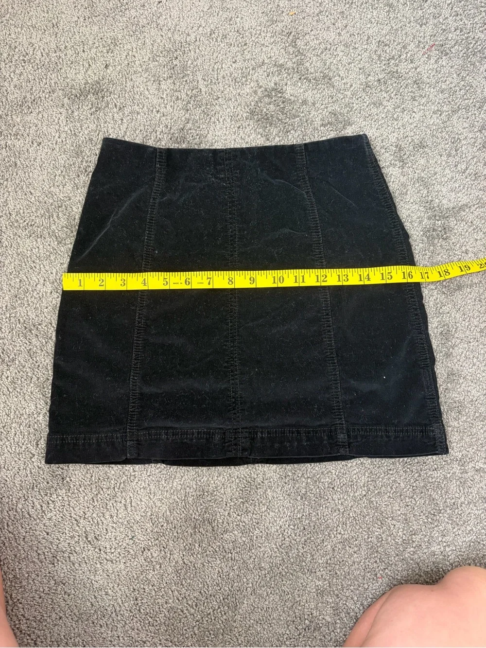Classic Black Corduroy Mini Skirt - Versatile Women's Skirt